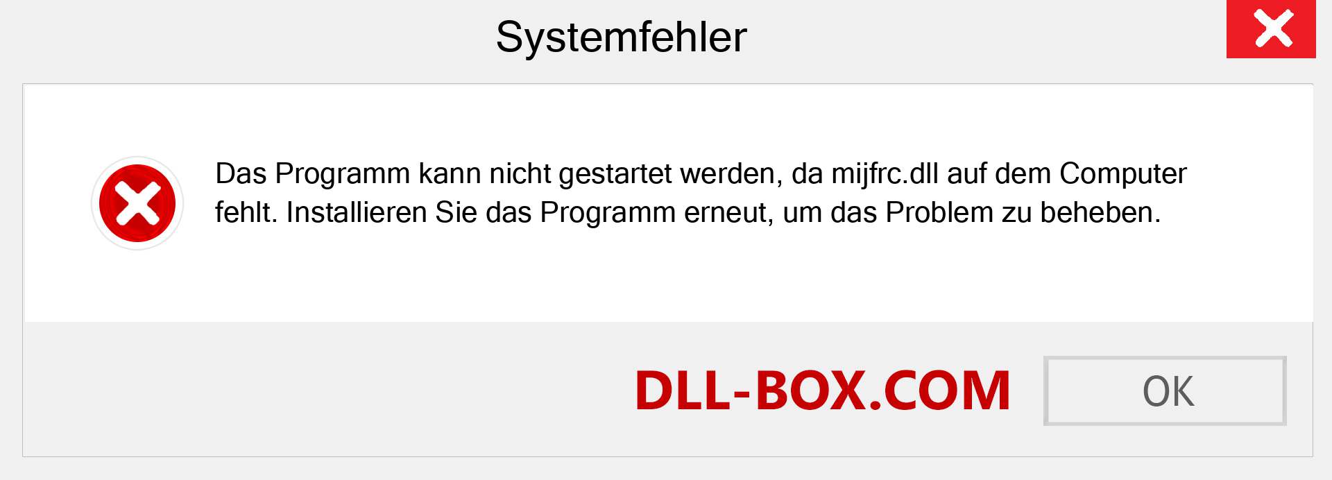 mijfrc.dll-Datei fehlt?. Download für Windows 7, 8, 10 - Fix mijfrc dll Missing Error unter Windows, Fotos, Bildern