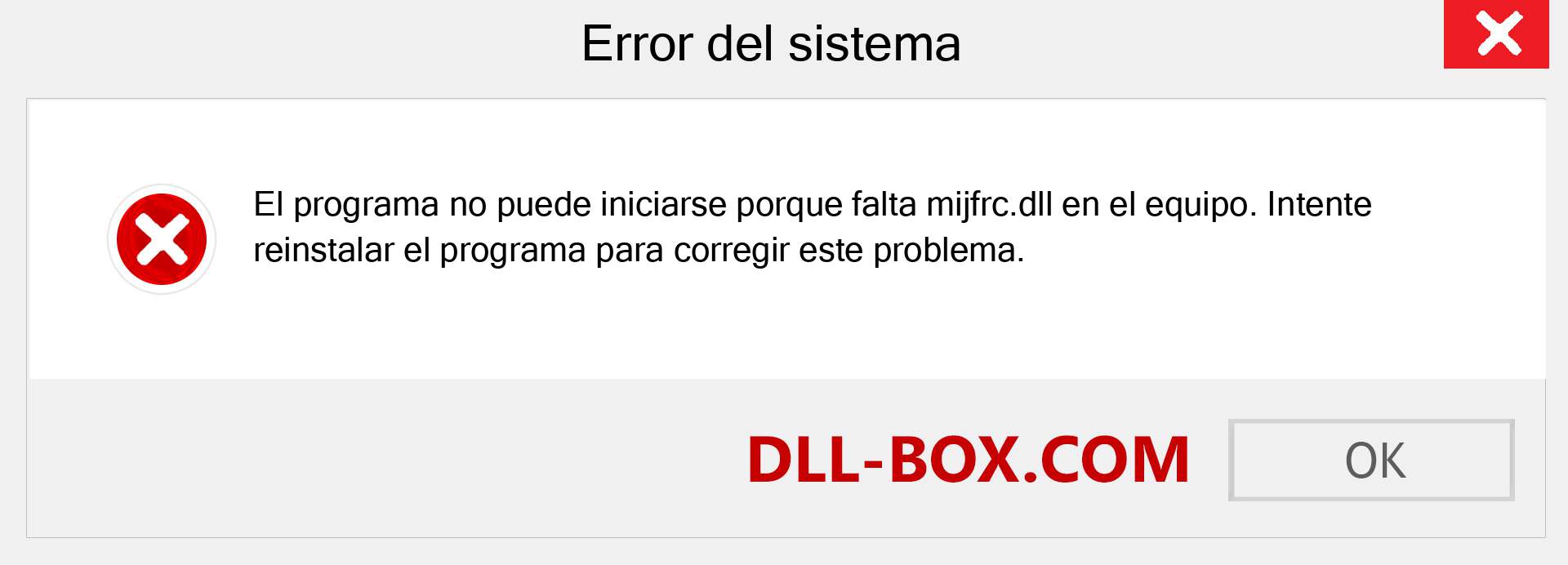 ¿Falta el archivo mijfrc.dll ?. Descargar para Windows 7, 8, 10 - Corregir mijfrc dll Missing Error en Windows, fotos, imágenes